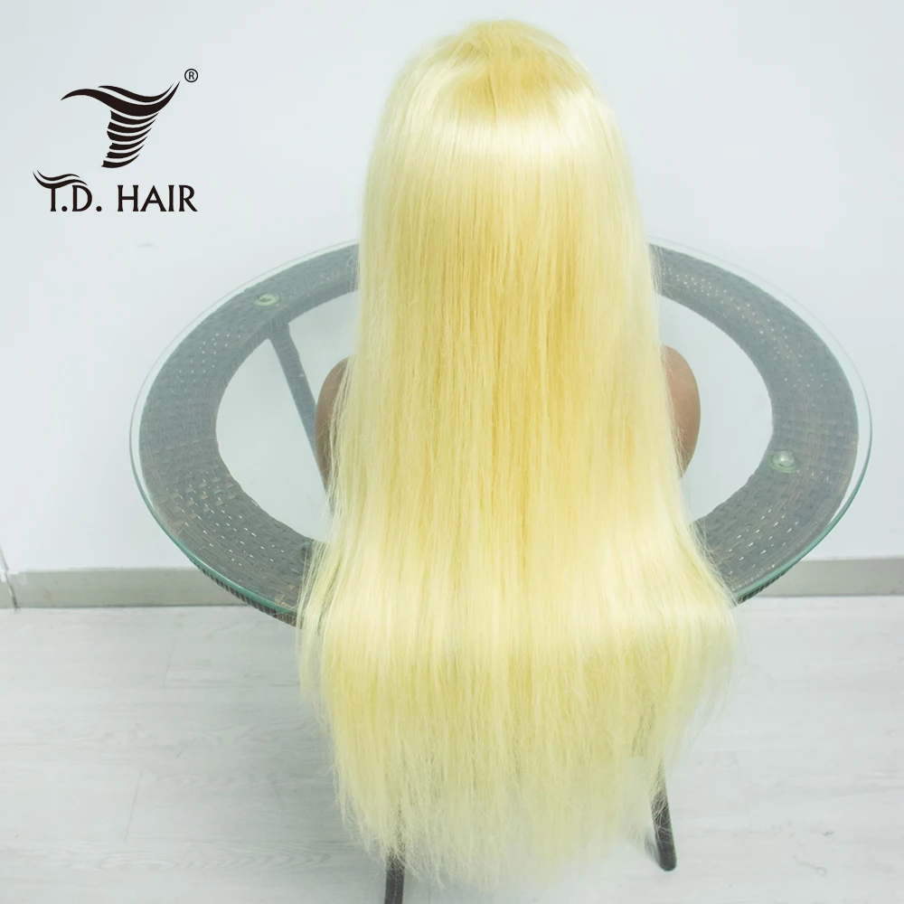 

Wholesale Indian Hair Gluelss Transparent Lace Wig Long Hair 613 Silky Straight HD Lace Frontal Wigs