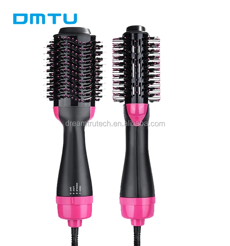 

DMTU One step Hair Dryer and Volumizer Hot Air Styling Brush with Negative Ion Generator hair straightener curler, Blue (customized as you request)