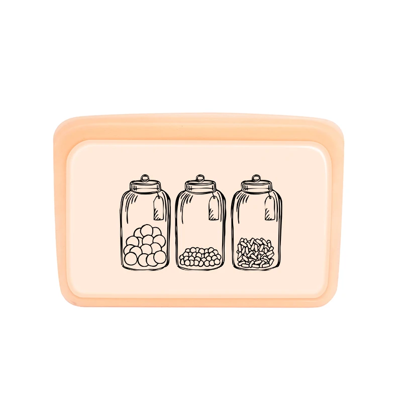 

BPA-Free Silicone Baby Food Storage Bags 100% Platinum Food-Grade Fresh-Keep Silicone Cooler Bags for Food, Light green, light blue, light gold, transparent or custom