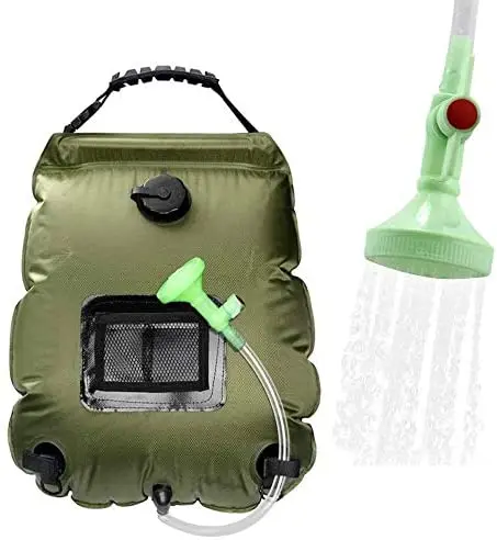 

Outdoor Camping 5 Gallons/ Portable solar heating Switchable Head Shower Bag, 6 colors