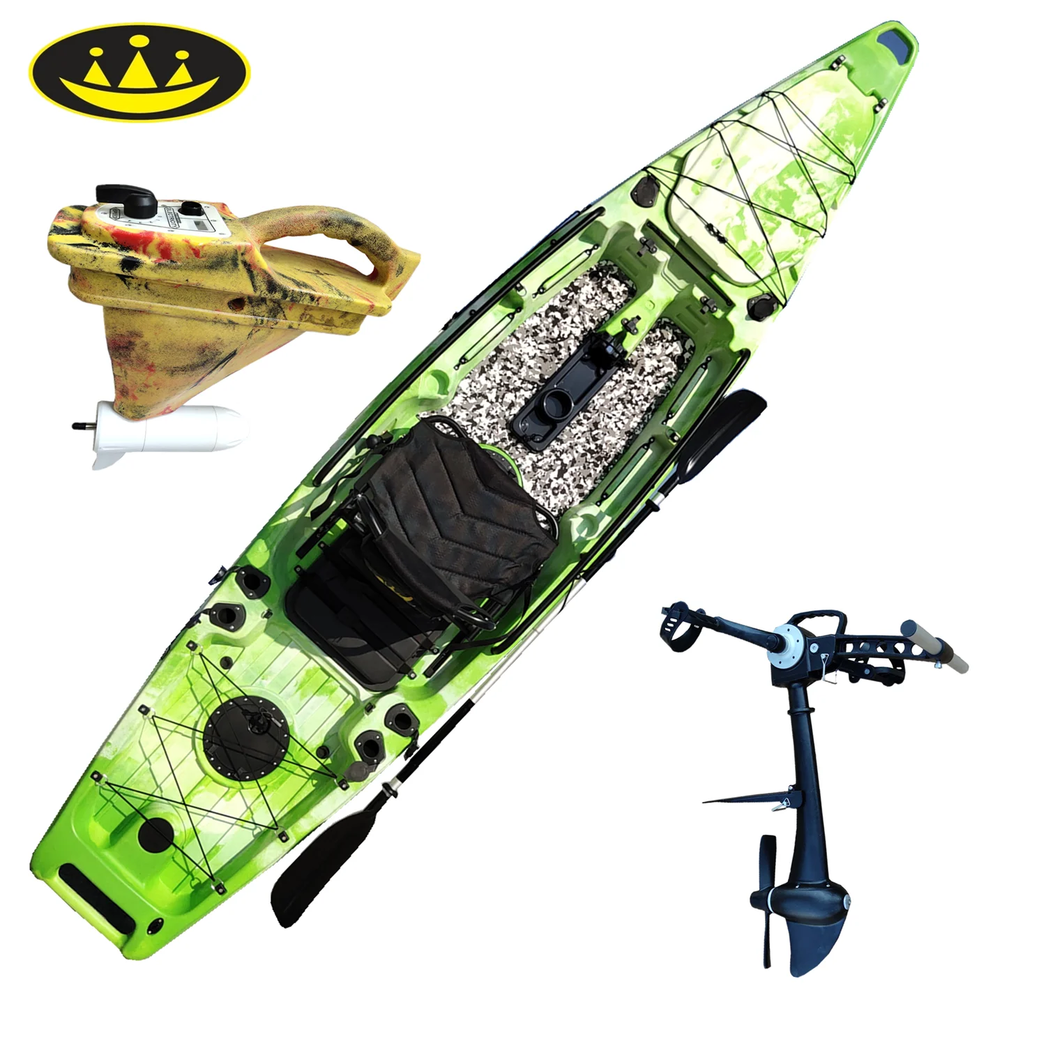 

single fishing kayak with pedal drive system and motor wholesale, Many color