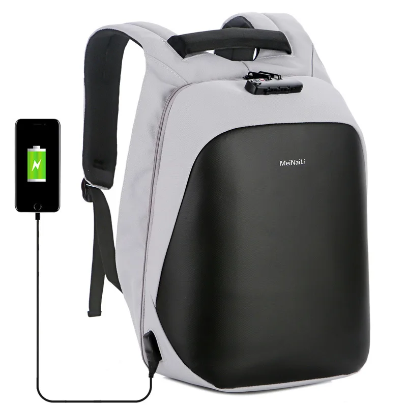 

Usb charging mens shoulder blank anti theft laptop bags smart laptop bag backpacks business backpack customization, Black,gray or customized