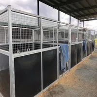 

Used Green PE Panel Temporary Portable Horse Stable Stall Panels