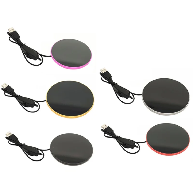 

Indicator light And Switch Cup Heater Coaster Warmer Beverage Heater USB Coffee Cup Mug Warmer For Home Office, Pink,black, red,yellow