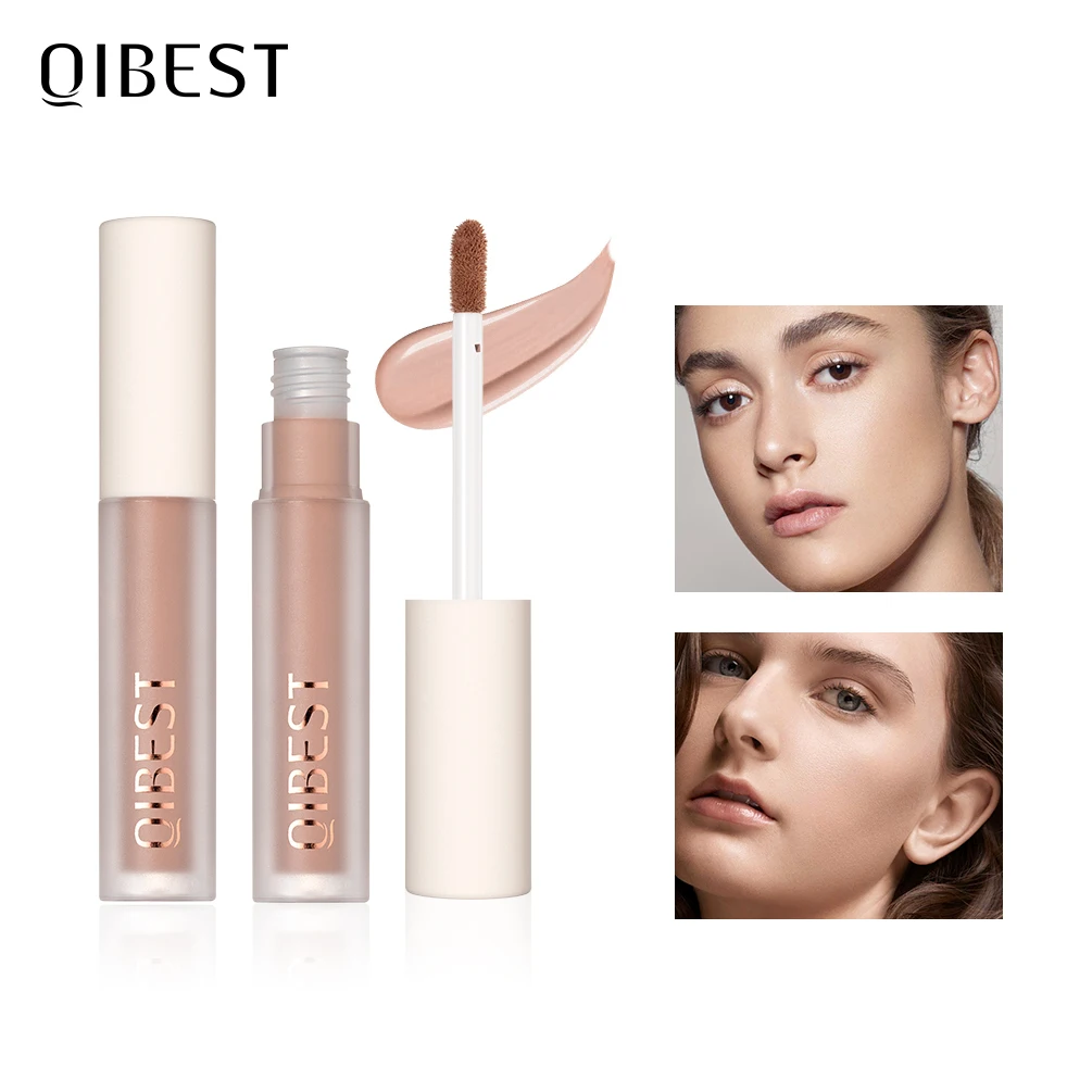 

QIBEST cosmetic wholesale foundation Liquid Concealer Makeup Waterproof Oil Control Private Label Concealer, Multi-colored