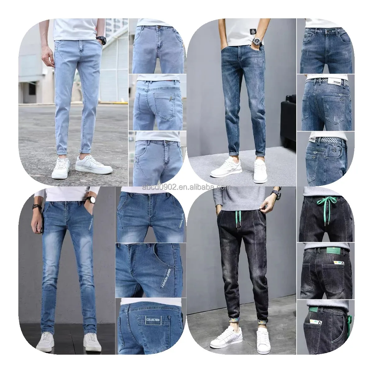 

Fashion men's jeans, breathable denim cotton high quality fabric 2021 summer new design