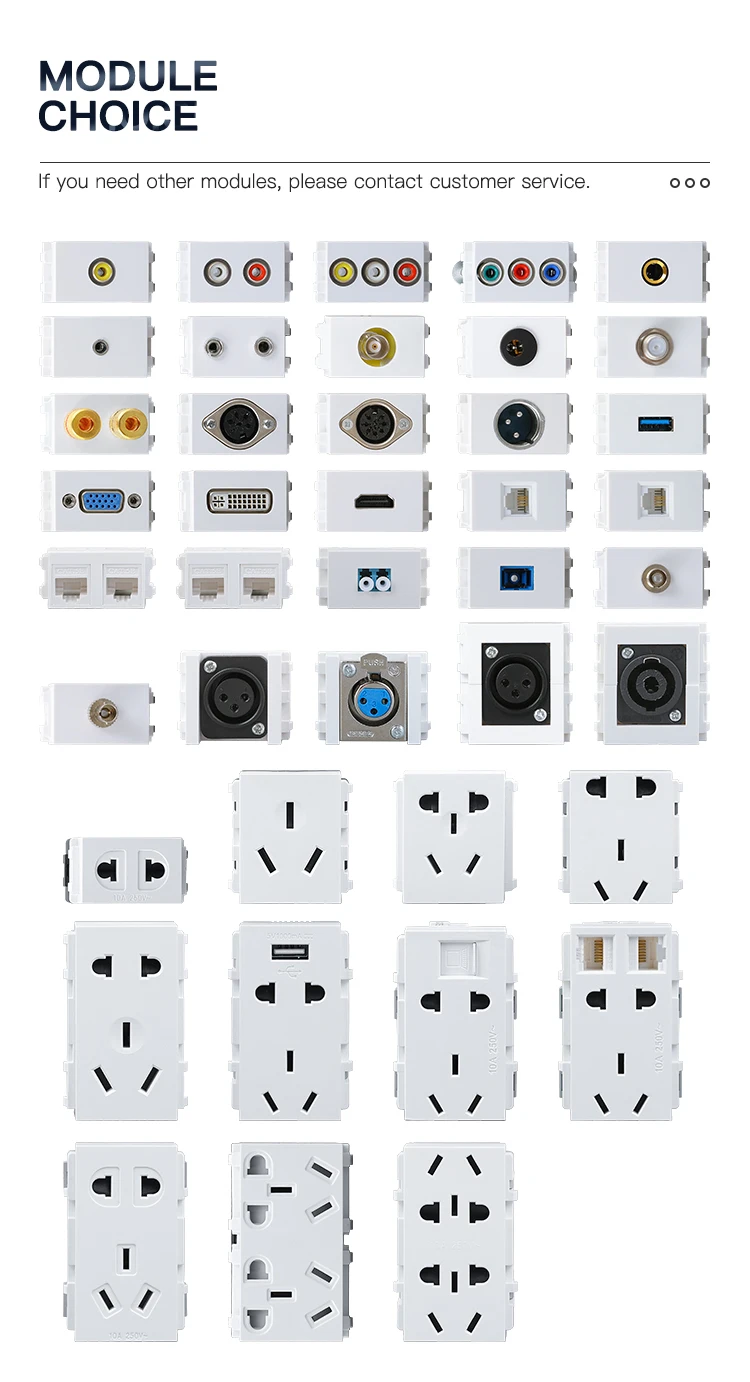 multi function standard brass electrical power supply 16A hidden socket box