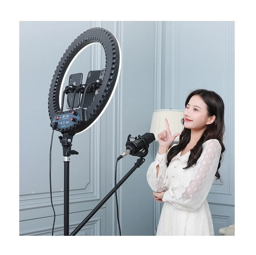 

Amazon Hot Sale 18 inch Makeup Ring Light Led Circle Selfie Ring Light with Remote and Tripod Stand