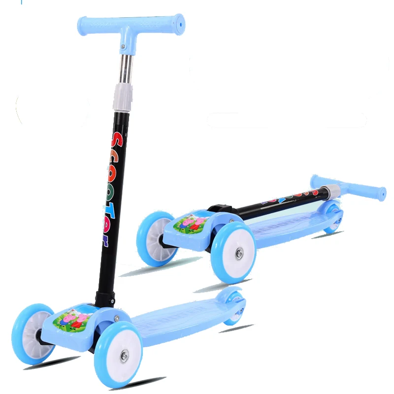 

Wholesale New style 3 wheel child children scooters Height adjustable led light kids scooter spare parts