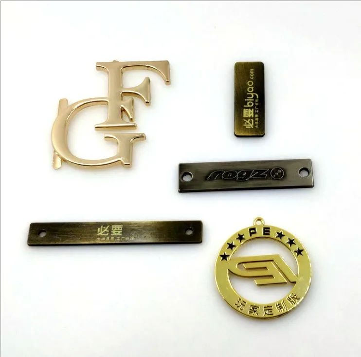 

Fashionable women custom clothing accessories metal tag scarf logo labels garment custom metal brand label tag, Custom color