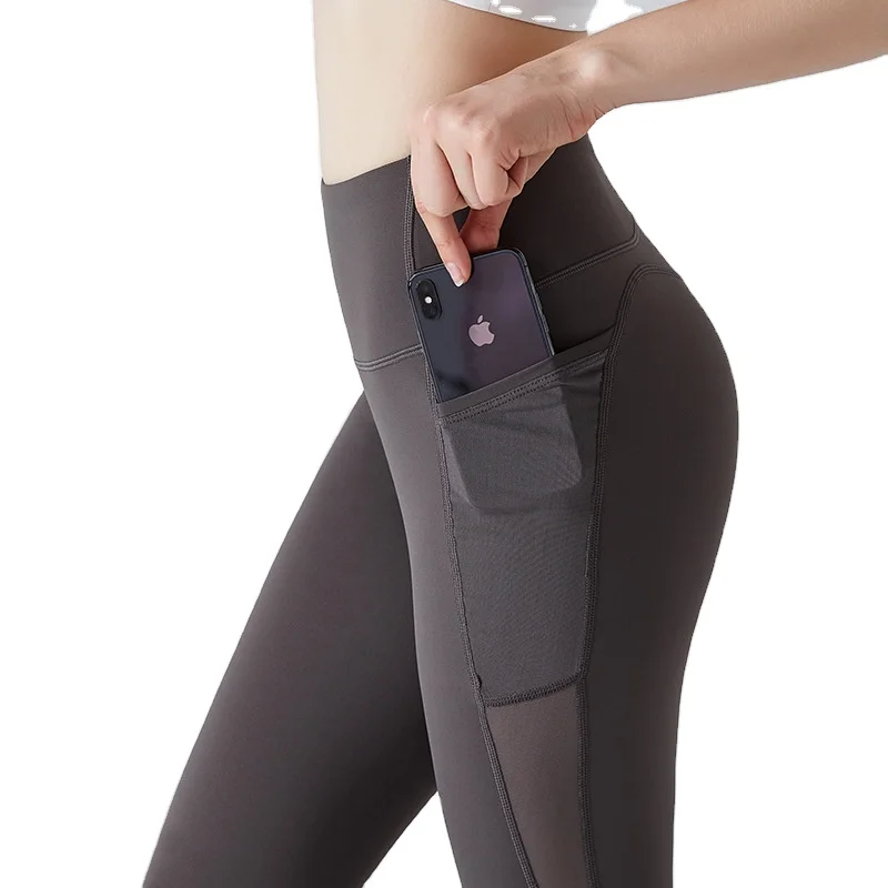 

2021 Custom Pocket Stitching Ladies Mesh Yoga Pants, Customized colors