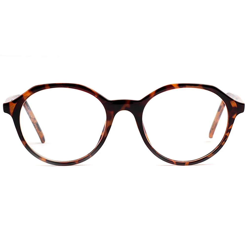 

High quality retro round demi brown optical frames tr90 unisex