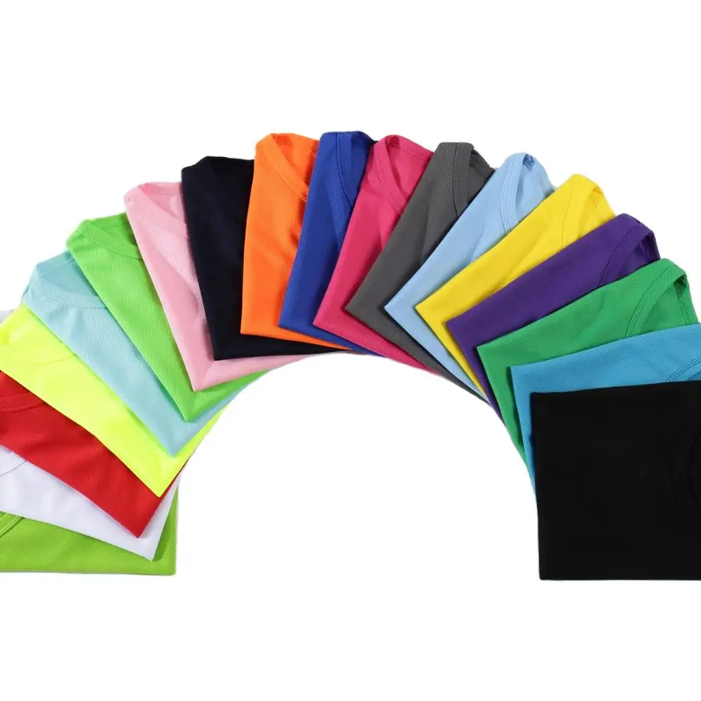 

Wholesale summer quick-drying short-sleeved custom color or logo plus size boy's and girls' t-shirts, More color