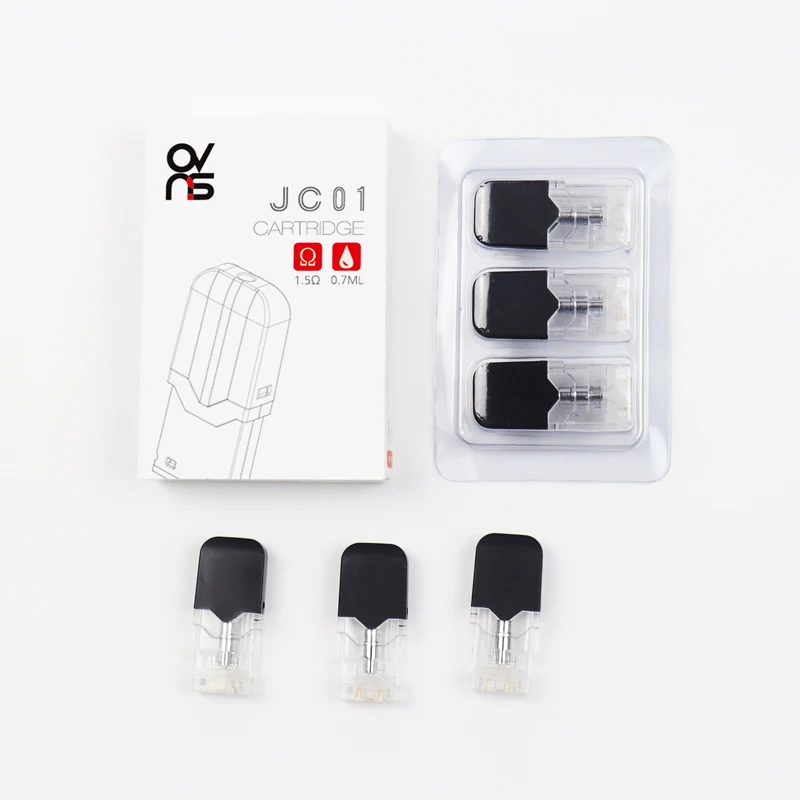 

Original OVNS JC01 CBD vape pod W01 cartridge with ceramic coil and cotton coil for disposable vape pen kit