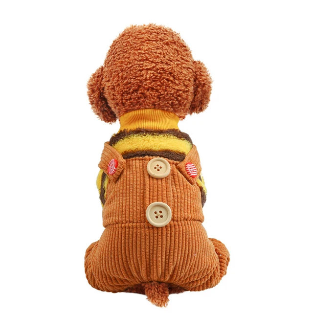

Pet Micro-elastic Soft And Comfortable Clothing Plush Overalls Pet Cloth, As show