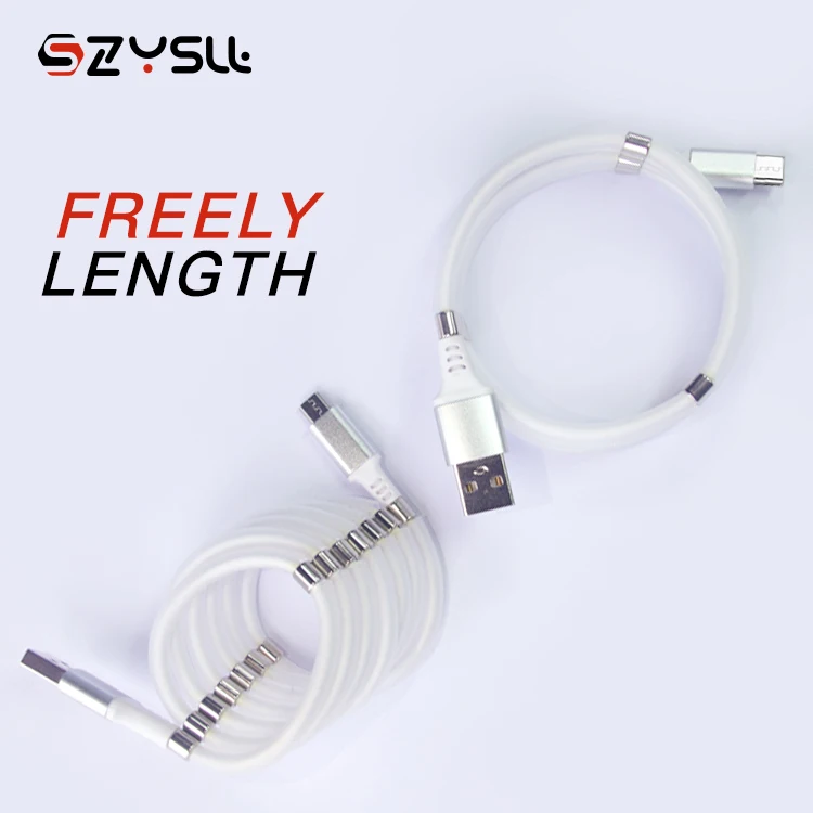 Buy 2.4A 2M 3M Short Fast Magnetic Charger White Micro USB Cable - ANKUX.COM