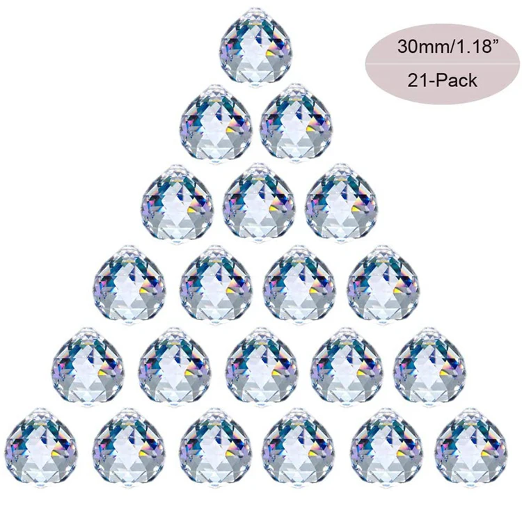 

Wholesale Home Feng Shui Decoration  Faceted Balls Balls Clear K9 Crystal Prisms, As the picture shows