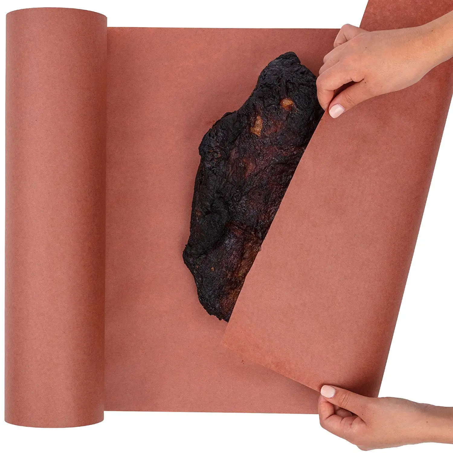 Fulton Fda Approved Printed Pink Kraft Butcher Paper Roll 18" X 175