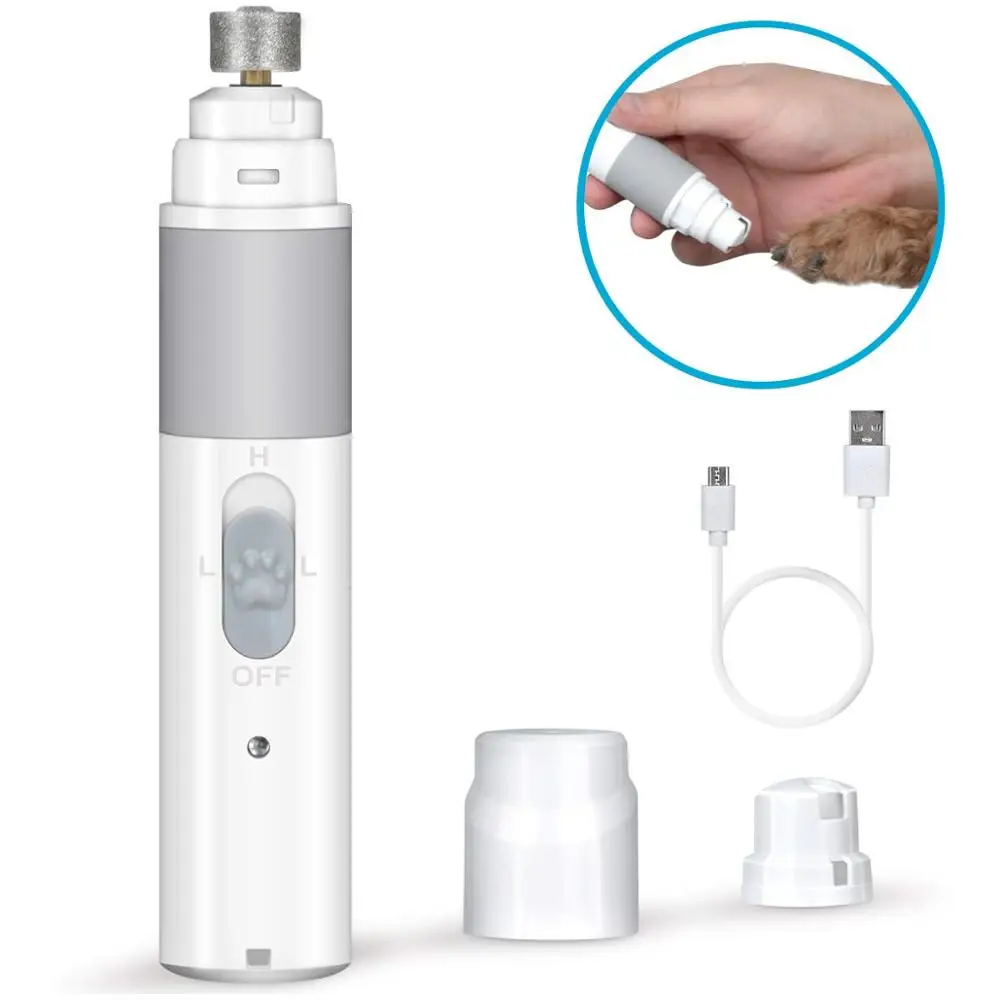 

Dog Nail Grinder - Rechargeable Pet Nail Grinder Painless Pet Nail Grinder Kit for Dog/Cat/Large/Medium/Small Animals-Low Noise