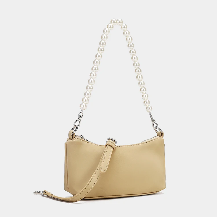 

Em673 Elegant Pearl Chains Strap Women's Underarm Hand Bag 2021 Latest Summer Woman Bags Luxury Handbags Ladies