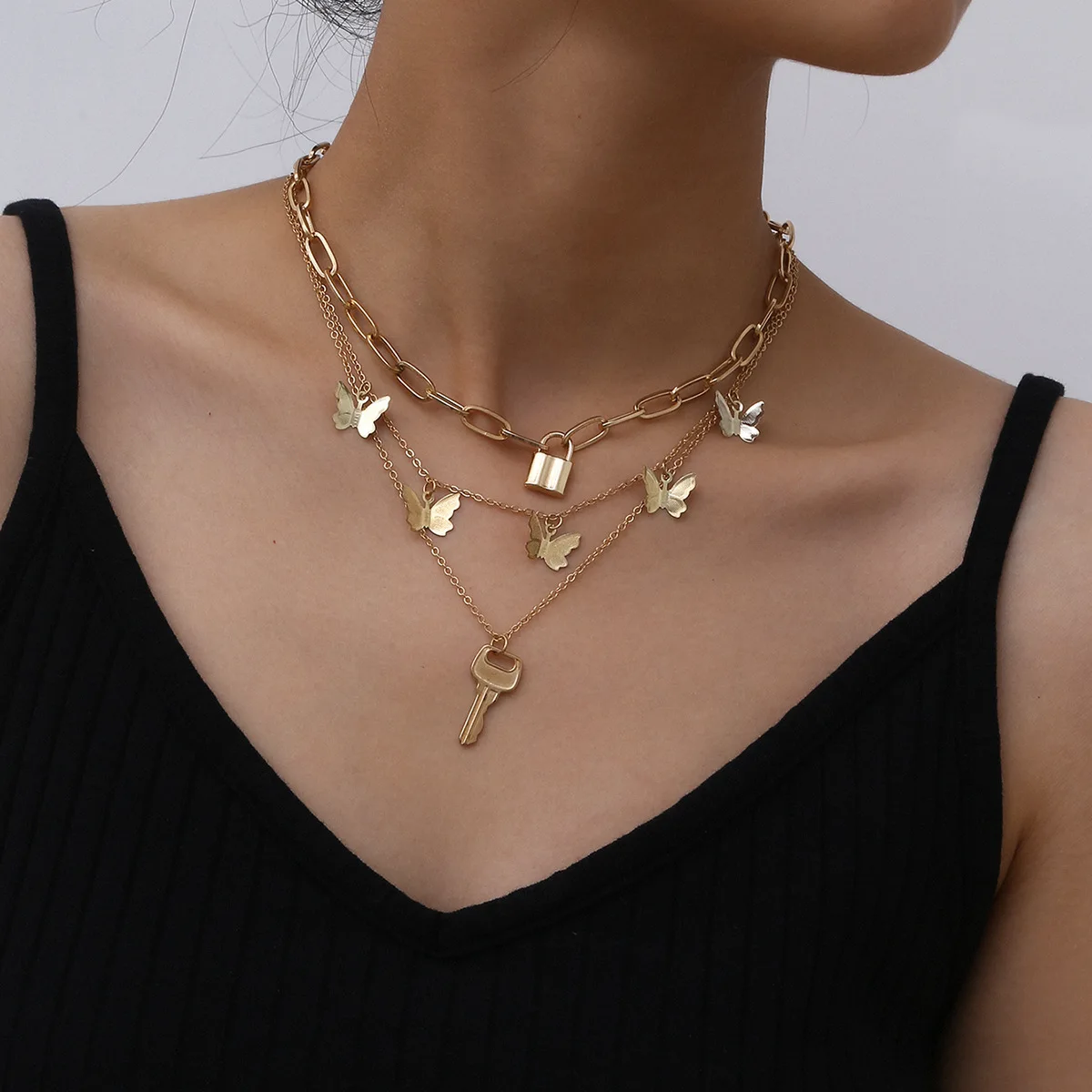 

fashion locket butterfly necklace pendant for women wholesale N2010191