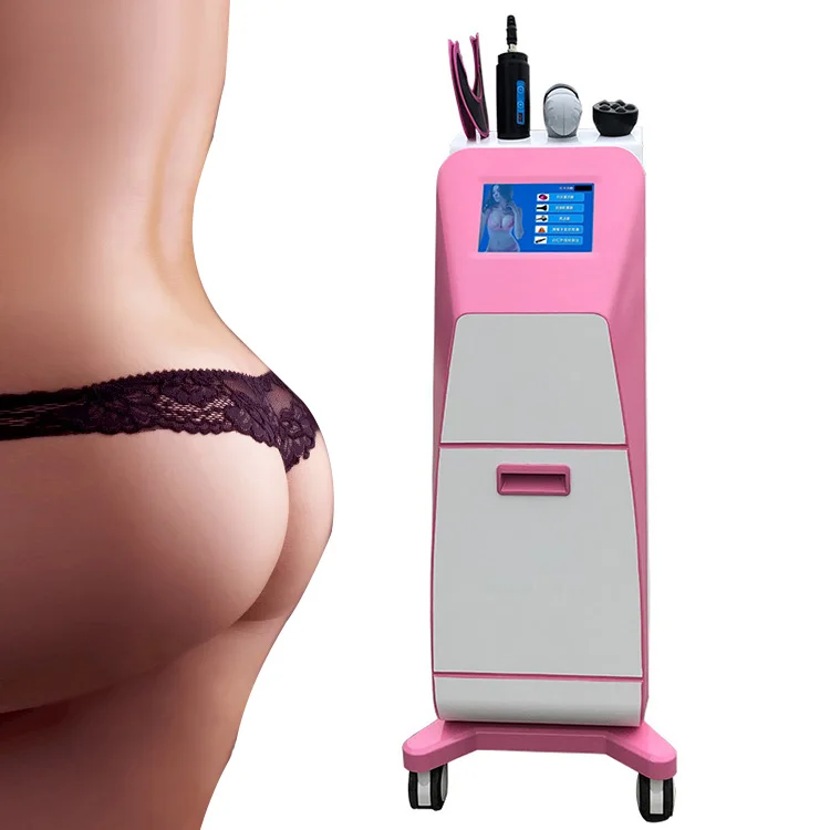 

New Product Ideas 2021 Body Slimming Hip Lifting Butt Enhancement Breast Massage Enhancer Vacuum Therapy Machine, White + pink