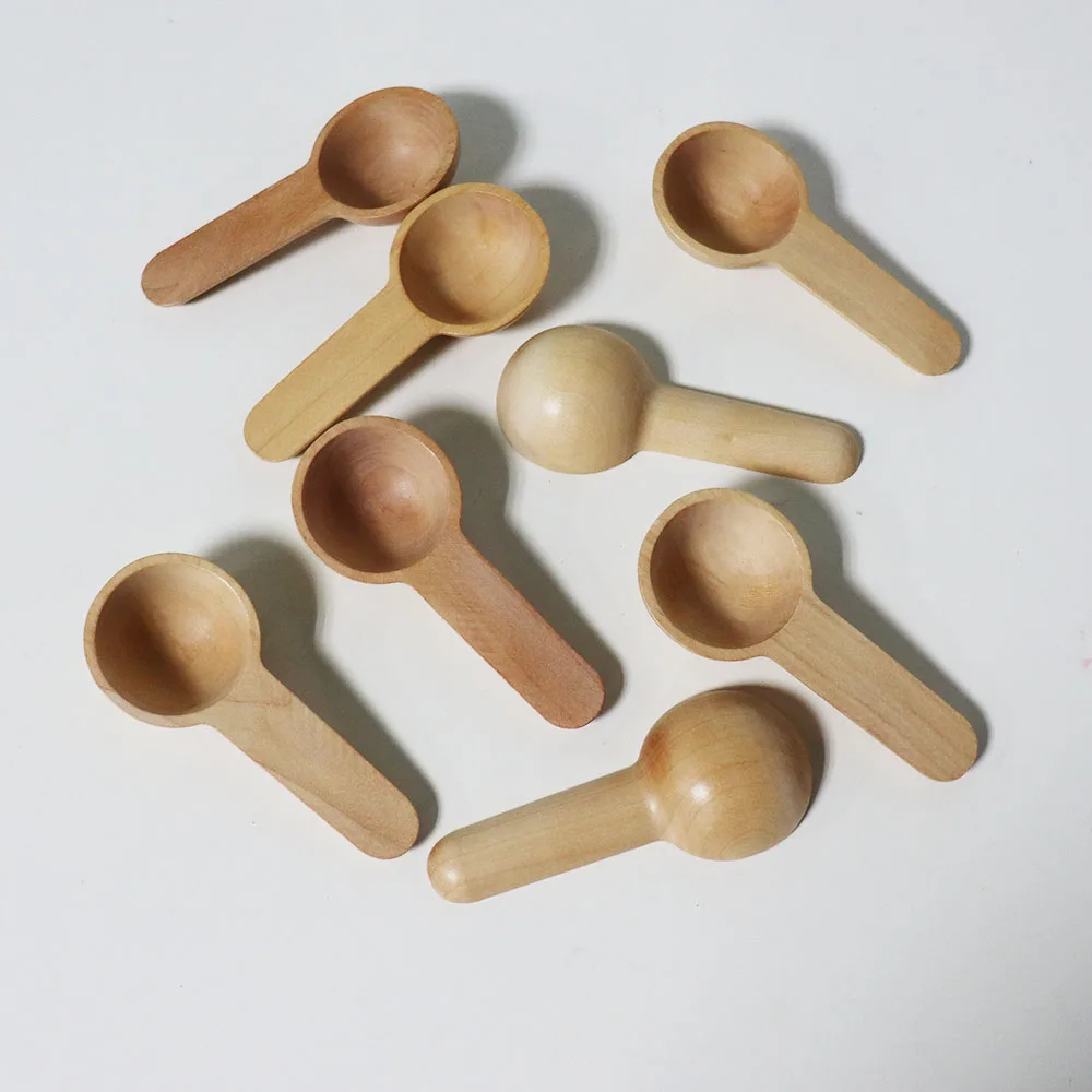 

10g Disposable wooden Matcha measuring spoon for tea coffee salt sugar honey spoons wood wholesale custom logo