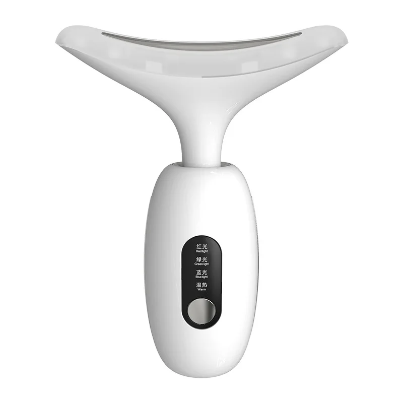 

Neck Beauty Massager Heating Sonic Vibration Fade Fine Lines Neck Wrinkles Reducing Machine Skin Care Tighten, White