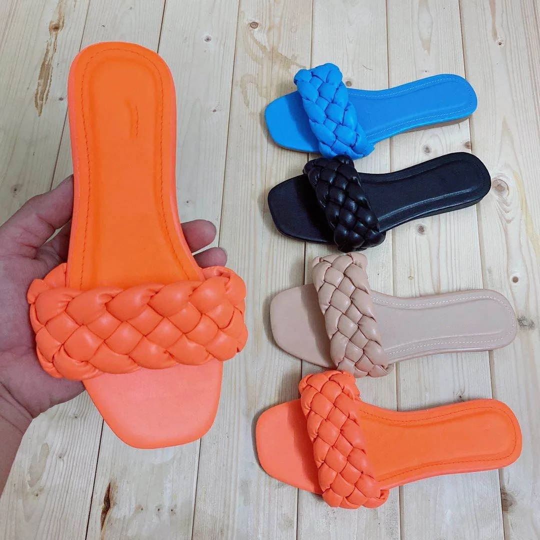 

2021 New summer Candy color Slipper Design Ladies Sandals Ladies Party Shoes