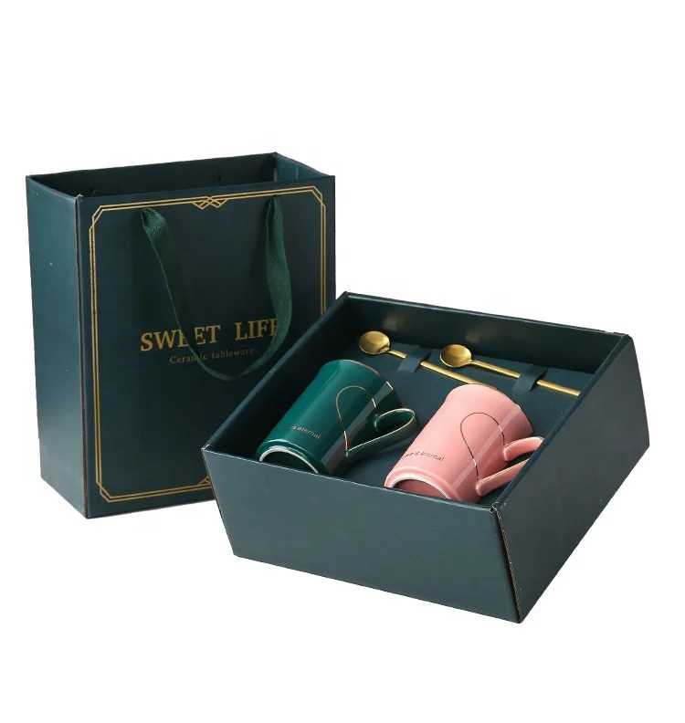

Valentines Day Gift Set Mug Ceramic Creative Heart Shape Mug Valentines Day Mugs, Green,pink