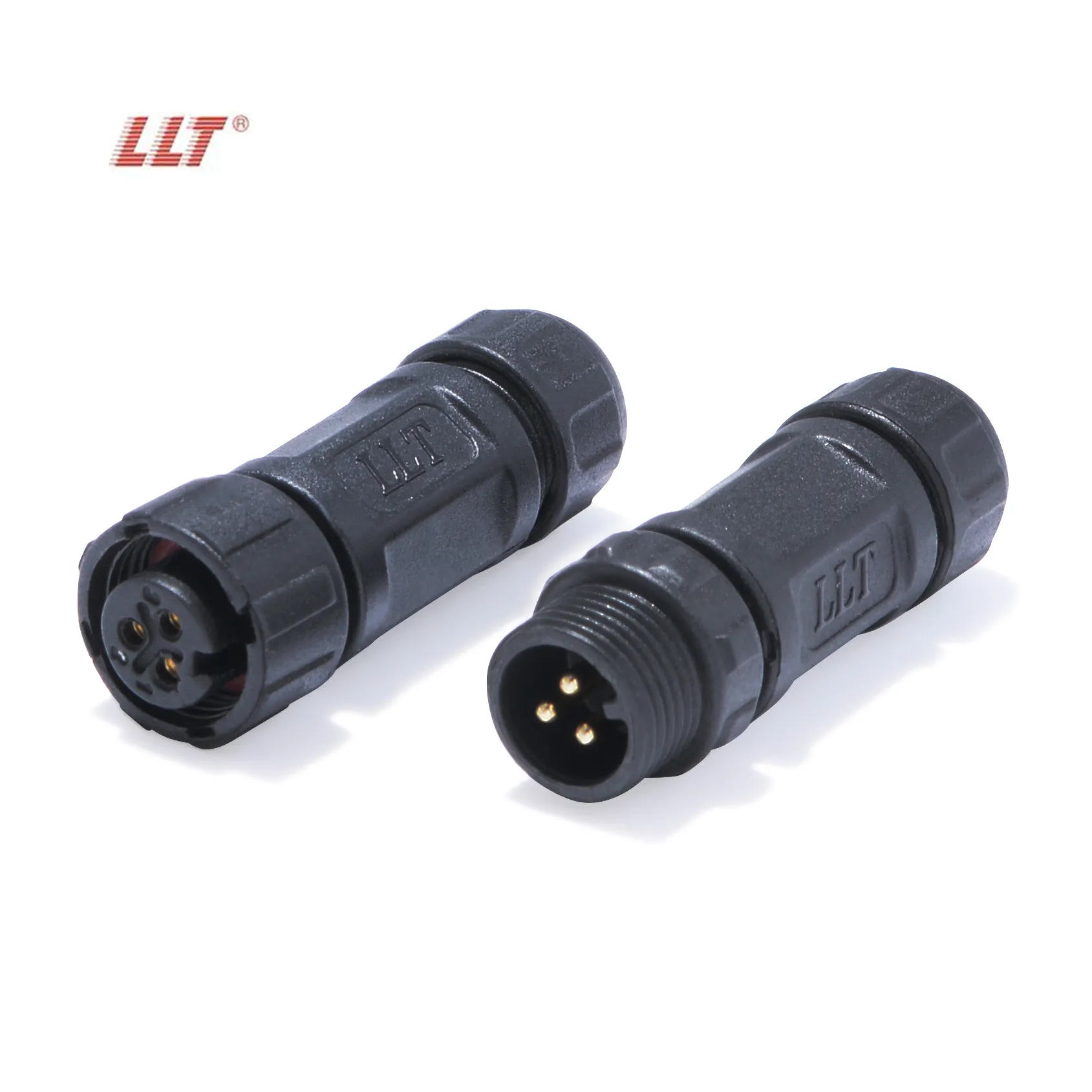 Llt Ip67 Ip68 110v 10a M12 3 Wire Male Female Waterproof Cable Connector Buy Waterproof Inline 