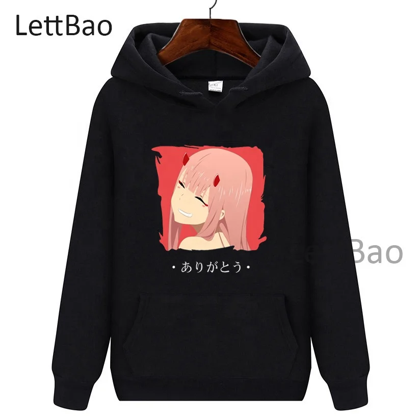 

Anime Darling In The Franxx Zero Two Men Hoodies 2020 New Harajuku Casual Streetwear Funny Graphic Sweatshirts Unisex Hoodies, Black and white