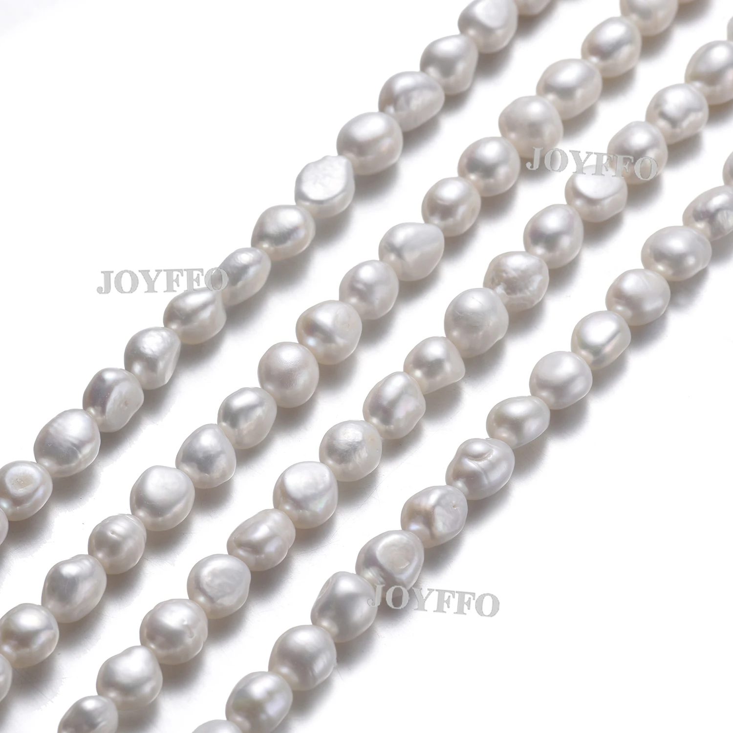 

New Arrival  Long Oval Pearls Beads White Natural Freshwater Loose Pearls For Jewelry Findings