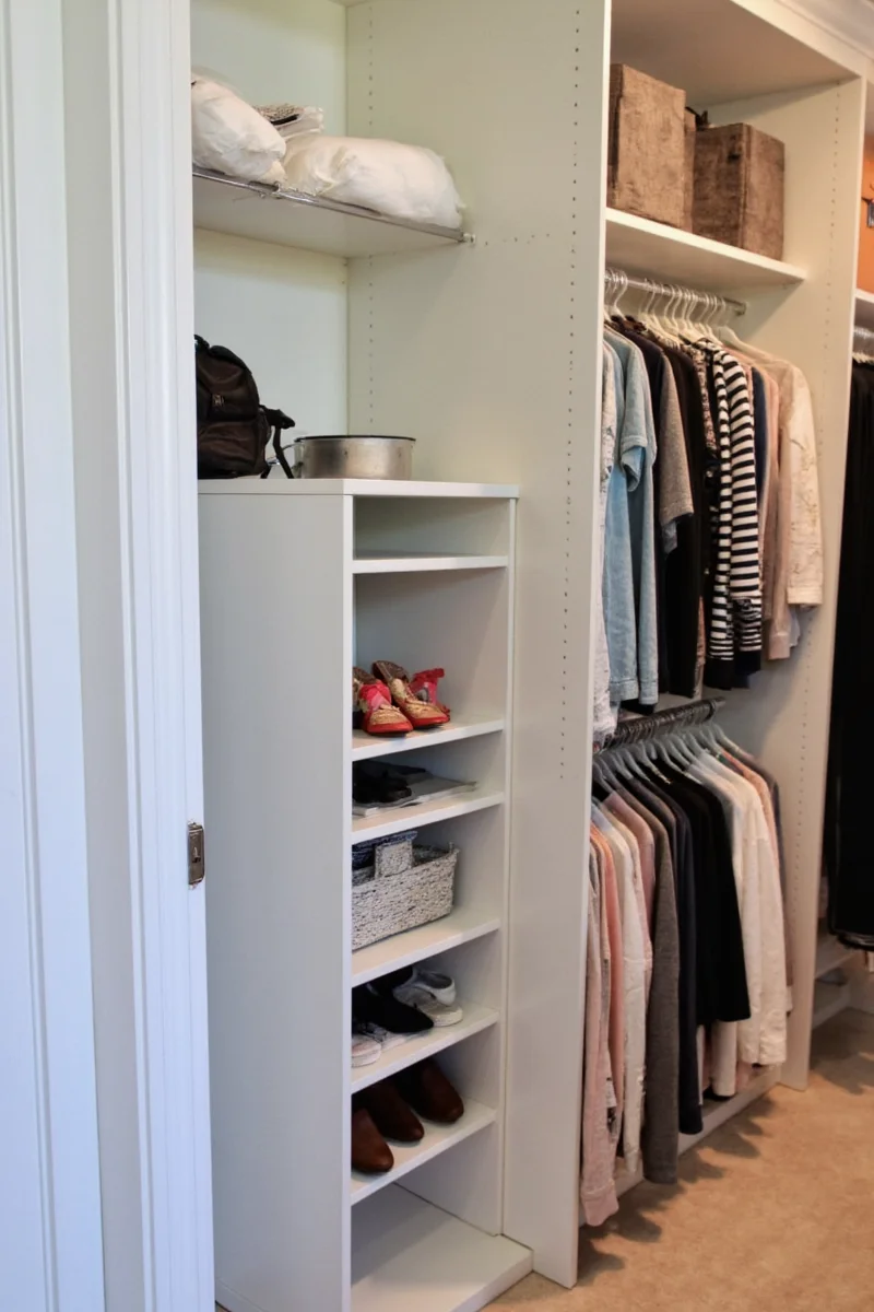 Closet door with multiple organizers attached