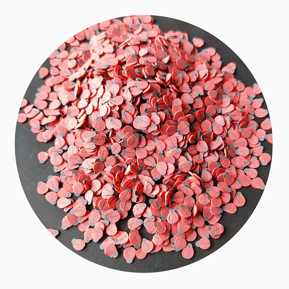 New Arrive Multi Type Ladybug Shape Polymer Clay Sprinkle for Phone Decoration Scrapbook Shaker Card DIY Slime Filler Filli