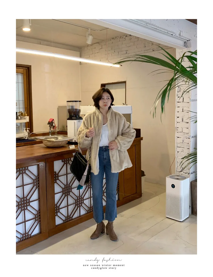 

2020 Winter Hot Sale high quality Women Faux rabbit Fur jacket & Coat