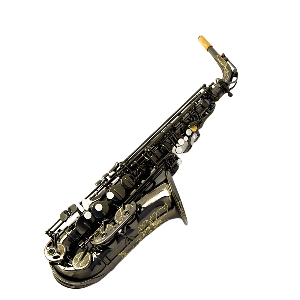 

Woodwind musical instruments black nickel plated alto saxophone
