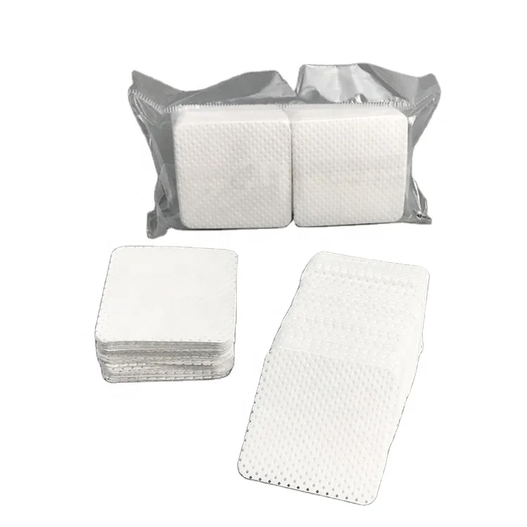 

Dry Disposable Art Acrylic Gel Cleaning Lint Free Meltblown White 70gsm 100% PP 5x5cm Pads Nail Polish Remover Wipes