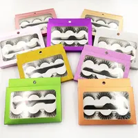 

Wholesale 3 Pairs eyelash packaging Korea Style false eyelashes With Tweezer 3D Faux Mink Eyelashes With Private Label