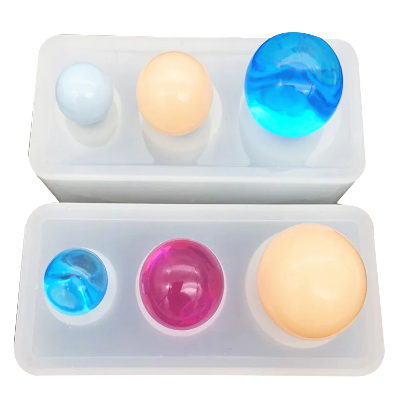 

Diy crystal drop plastic mold ball star silicone mold hand-decorated star ball 3 mirror, White