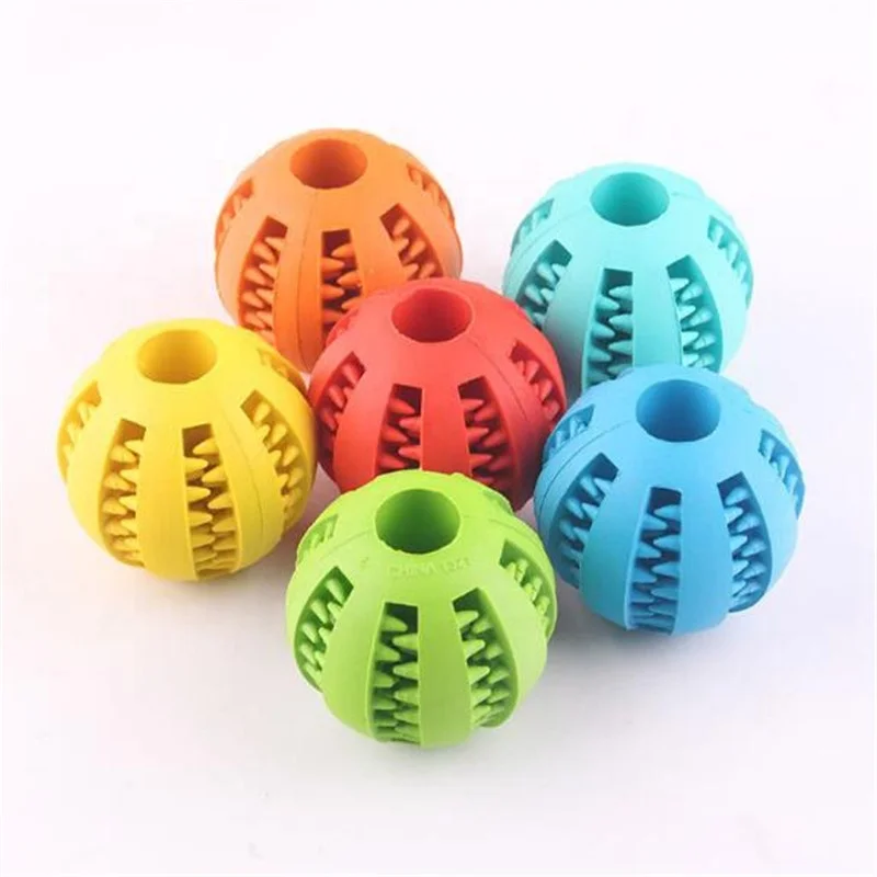 

Rubber Round Ball Chewing Pet Toys, Orange/red/blue/yellow/green/cyan