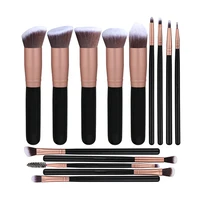 

Customs Logo Vegan 14pcs Wood Handle Makeup Brush Set for Beauty Girl Maquillaje Make Up Brushes Hot Selling 2020