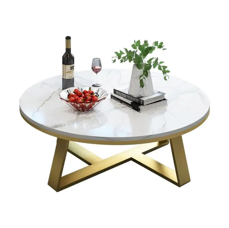 

Marble Gold Mid Century Modern round Coffee Table