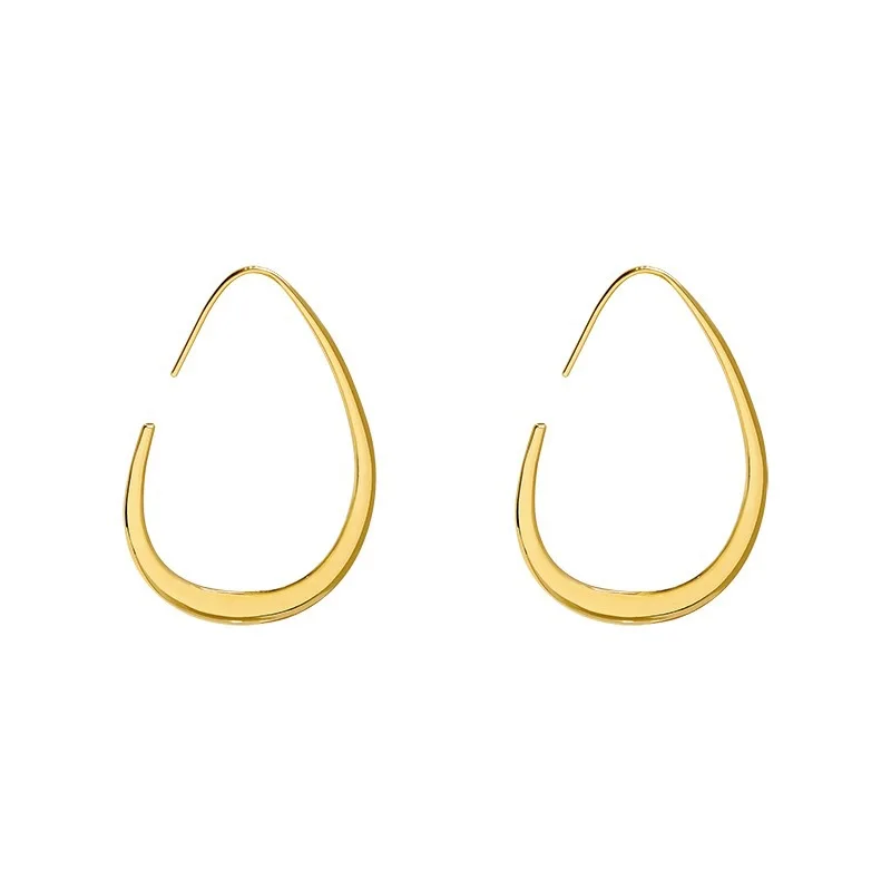 

2021 Sailing Jewelry Ins Delicate Water Drop Hoop Earring Water Drop Circle Round Hoop Earring For Women