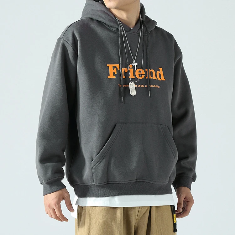 

Custom printed logo pullover casual hip-hop streetwear oversized men's hoodie