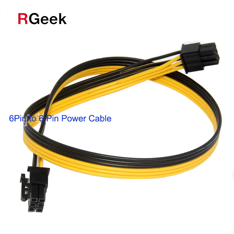 

RGEEK 50CM 6 Pin Cables GPU Cables Server Computer for HP Power Supply