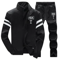 

Fleece tracksuit 100% polyester men tracksuit slim wholesale sweatsuit