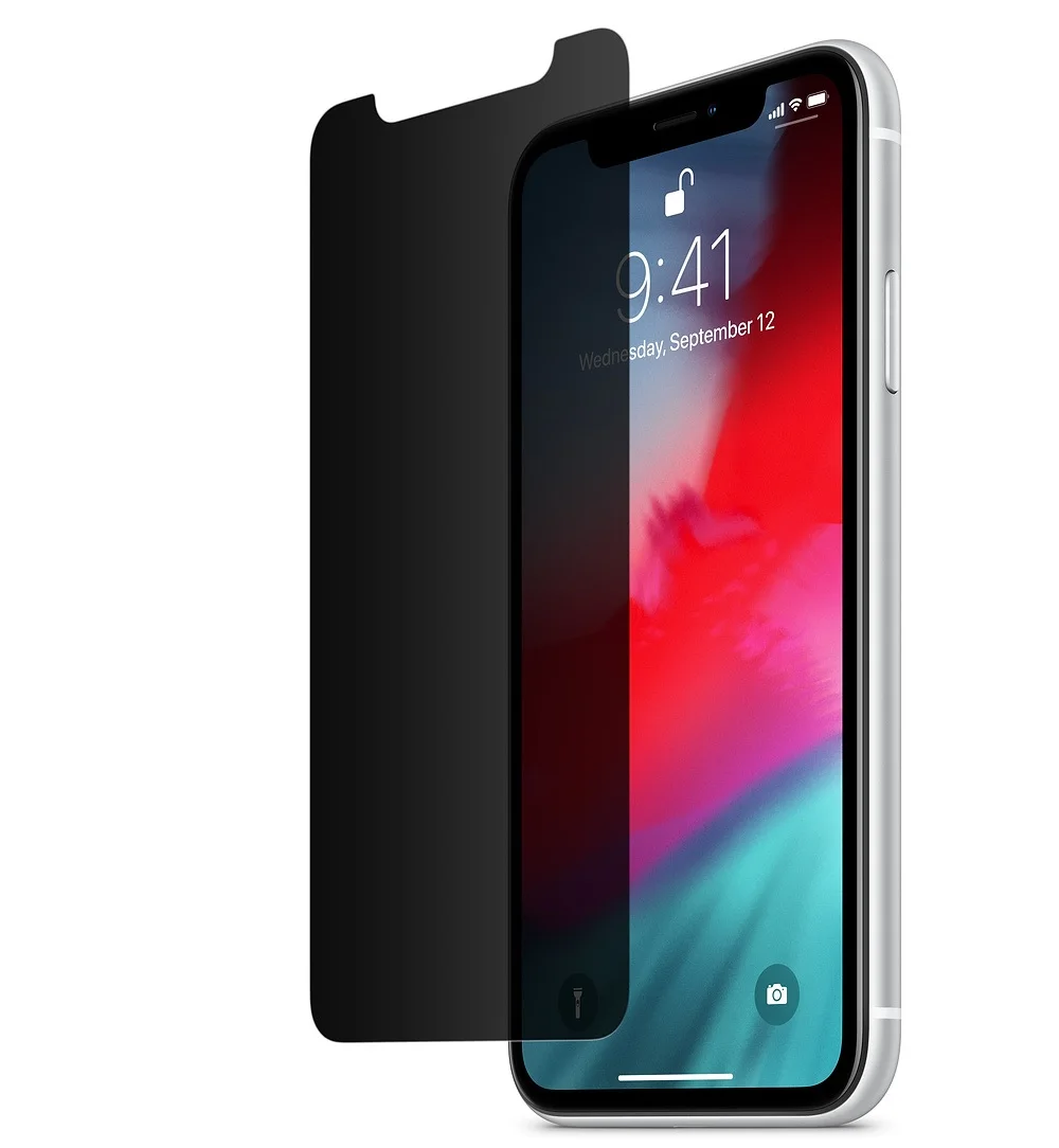 

Tempered glass screen protector for iphone 11/XR anti-spy privacy filter, Black