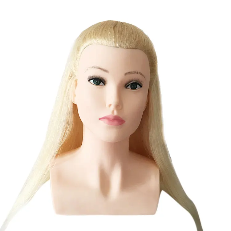 100% human hair training head