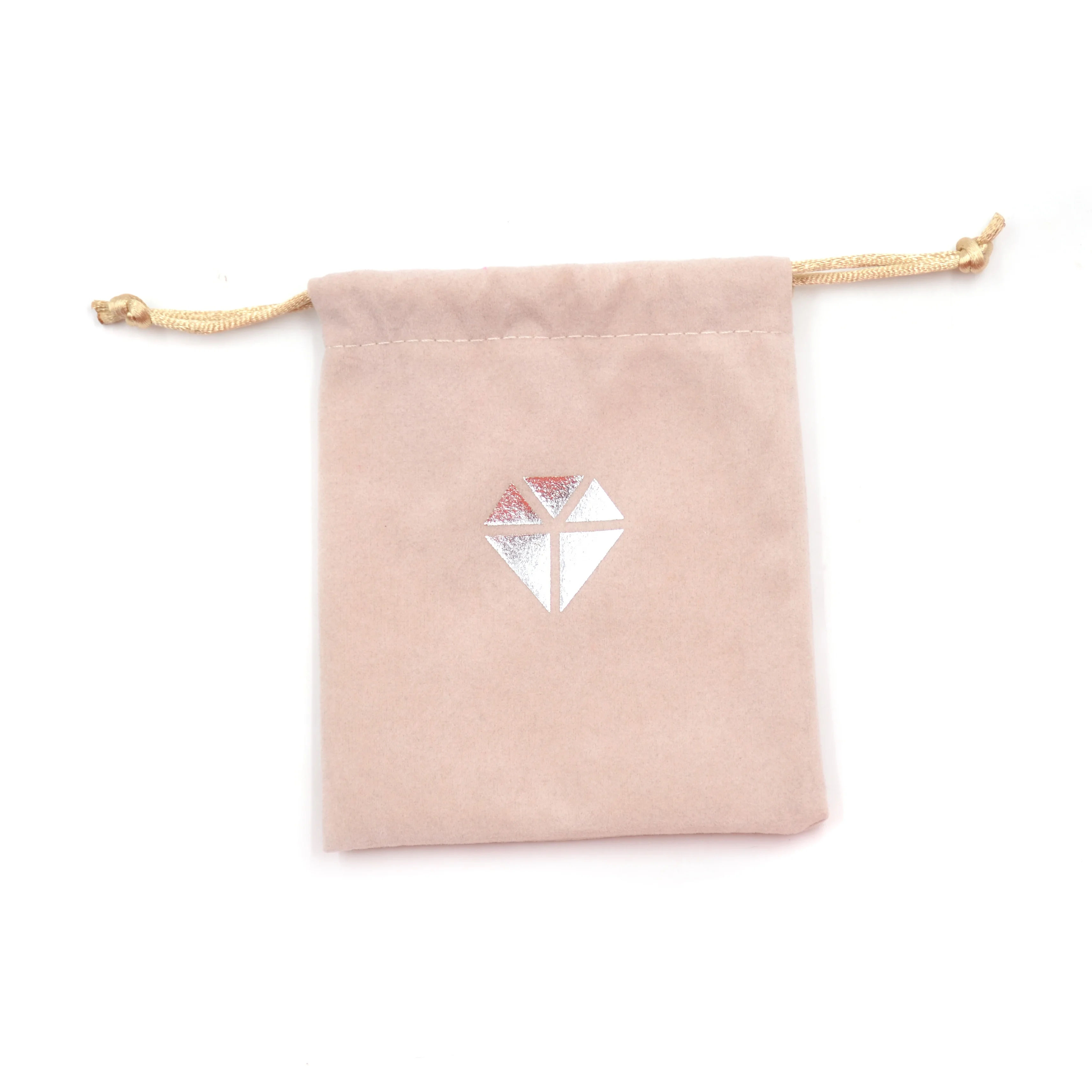 

Beautiful Logo Printed Custom Velvet Fabric Jewelry Pouch For Women, Black or customized